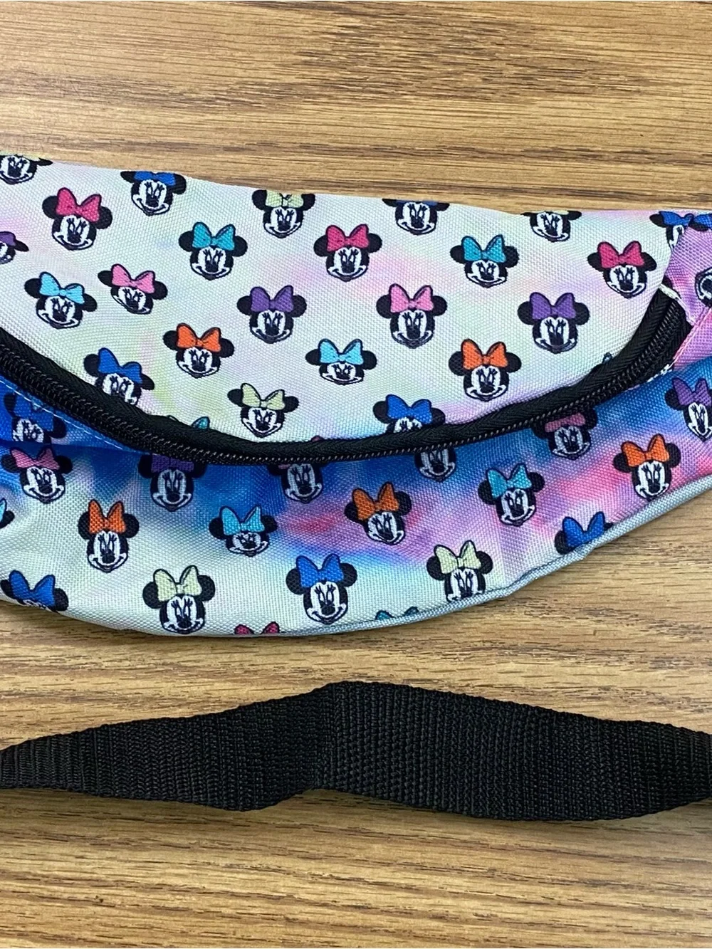 Disney Kids Minnie Mouse Bow Print Fanny Pack - Blue, Pink, Purple, Orange